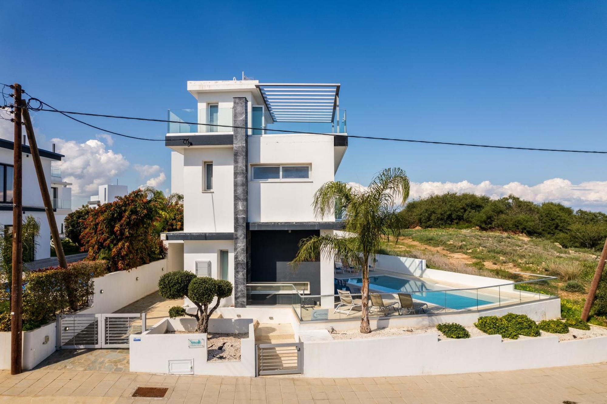 Seaside Luxury Villa パラリムニ エクステリア 写真